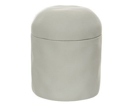 Pote com Tampa Cimento Orgânico Off White | Westwing