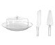 Boleira com Talheres Essential, Transparente | WestwingNow