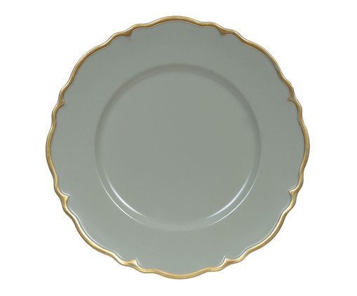 Sousplat Boa Dourada Cinza, Cinza | WestwingNow