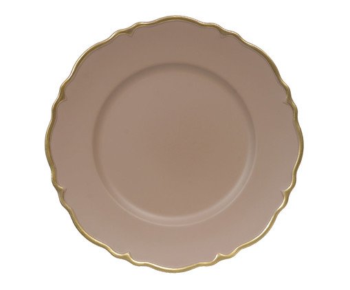 Sousplat Boa Dourada Marrom, Marrom | WestwingNow