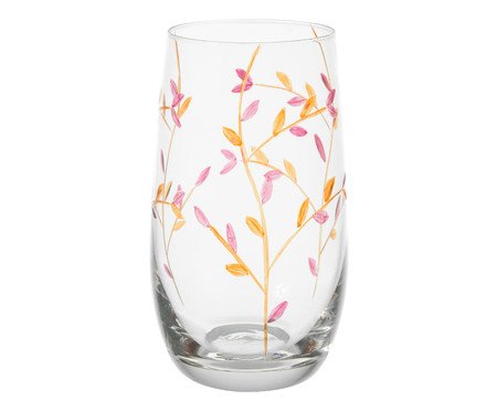 Copo Longdrink Folhas Laranja | Westwing