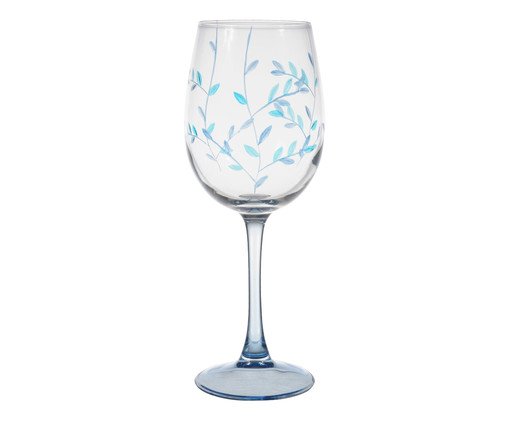 Taça Vinho Branco Folhas Azul, Azul | WestwingNow