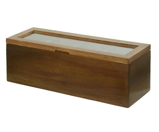 Caixa Acacia com Tampa Madeira I, Bege | WestwingNow