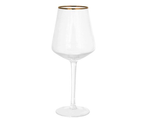 Taça Vinho Bergen Borda Dourada, Transparente | WestwingNow