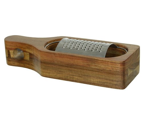 Ralador de Mesa com Recipiente Madeira Acacia Bege, Bege | WestwingNow
