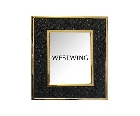 Porta Retrato Fisk Preto e Dourado | Westwing