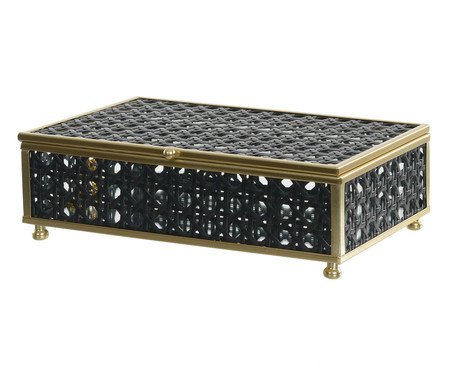 Caixa Decorativa Palhinha Preto | Westwing