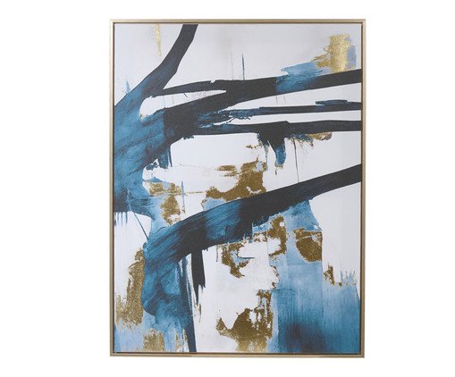 Quadro Canvas Toque de Pintura Azul I, Colorido | WestwingNow