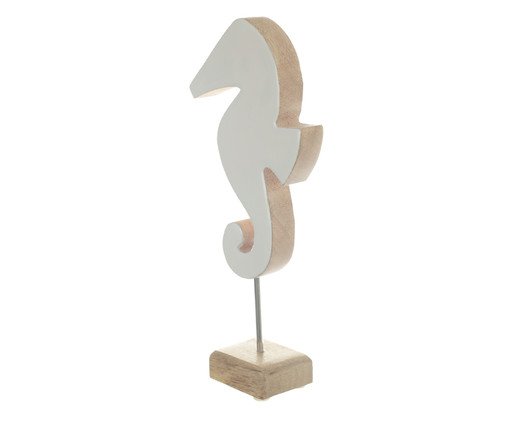 Escultura Cavalo Marinho Branco, Branco | WestwingNow