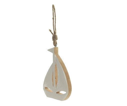 Escultura Decorativa Madeira Branco, Branco | WestwingNow