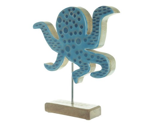 Escultura Decorativa Madeira Azul, Azul | WestwingNow