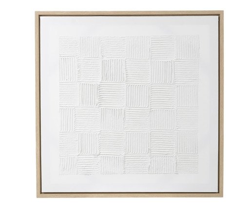 Quadro Canvas Toque de PinturaTextura Branco, Branco | WestwingNow