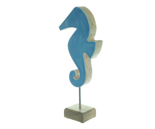 Escultura Cavalo Marinho Azul, Azul | WestwingNow