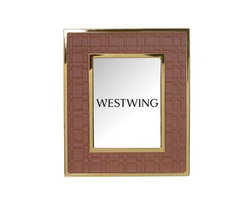 Porta Retrato Kryton Marrom e Dourado, Marrom | WestwingNow