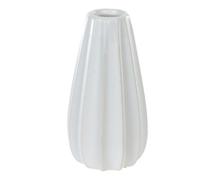 Vaso em Porcelana Slim Off White | Westwing