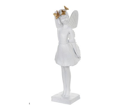 Escultura Decor Fada Branco e Dourado | Westwing