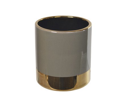 Vaso Igino Cinza e Dourado | Westwing