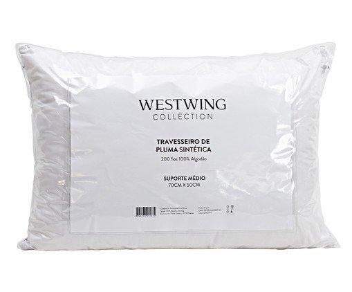 Travesseiro Toque de Pluma Médio 200 Fios, white | WestwingNow