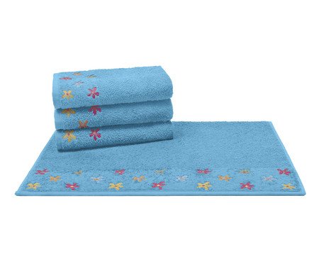 Toalha de Rosto Emily Azul Nordico - 50X70cm | Westwing