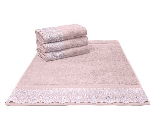 Toalha de Rosto Cristal Nadine Rosa Pétala - 50X80cm, pink | WestwingNow