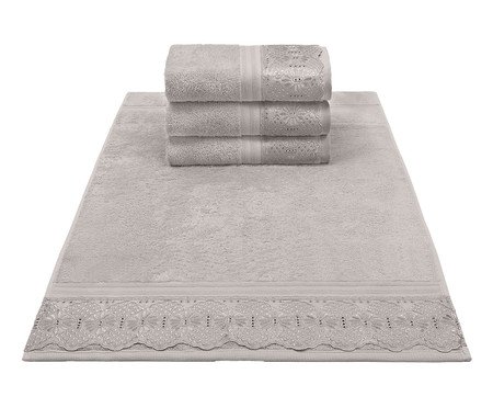 Toalha de Rosto Cristal Roma Bege - 50X80cm | Westwing