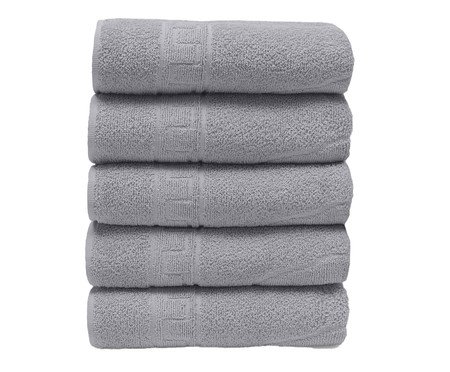 Toalha para Pés Pezinhos Cinza Stone - 45X70cm | Westwing