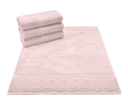 Toalha de Rosto Cristal Luisa Rosa Pétala - 50X80cm, pink | WestwingNow