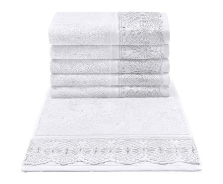 Toalha Social Cristal Roma Branco - | Westwing