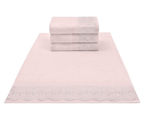 Toalha de Rosto Cristal Roma Rosa Pétala - 50X80cm, pink | WestwingNow