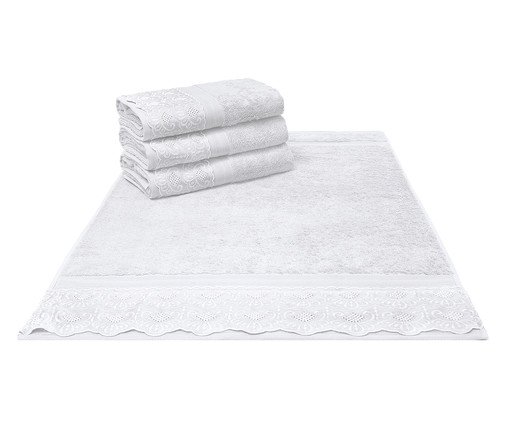 Toalha de Rosto Cristal Nadine Branco - 50X80cm, white | WestwingNow