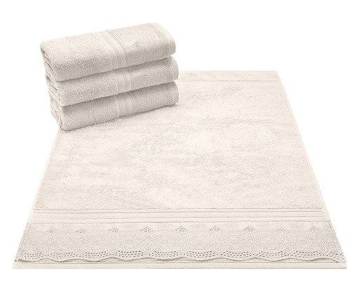 Toalha de Rosto Cristal Luisa Perola - 50X80cm, beige | WestwingNow