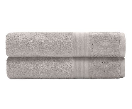 Toalha Banhão Cristal Roma Bege - 81X150cm | Westwing