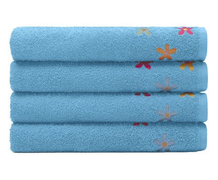 Toalha de Banho Emily Azul Nordico - 70X140cm | Westwing