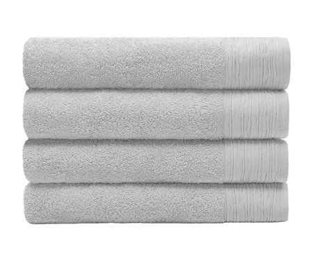 Toalha de Banho Everest Prata - 70X140cm | Westwing