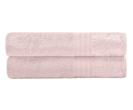 Toalha Banhão Cristal Paola Rosa Pétala - 81X150cm | Westwing
