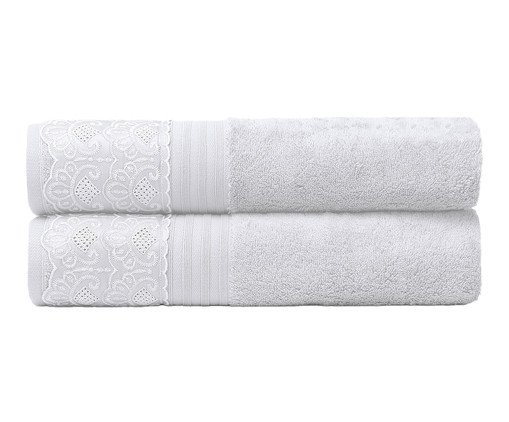 Toalha Banhão Cristal Nadine Branco - 81X150cm, white | WestwingNow