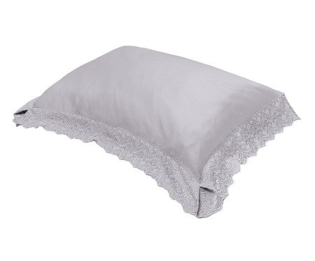 Fronha Cristal Nadine Prata 300 Fios | Westwing