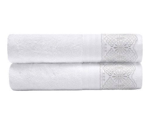 Toalha Banhão Cristal Roma Branco - 81X150cm, white | WestwingNow