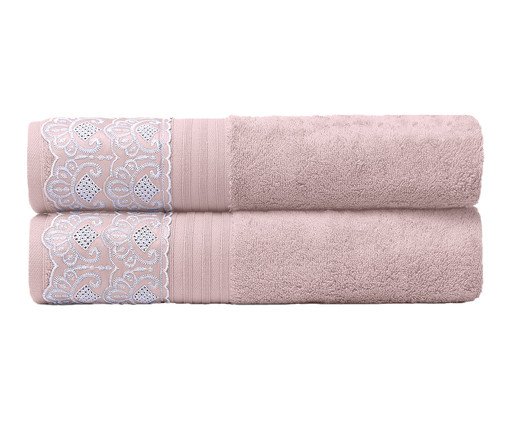 Toalha Banhão Cristal Nadine Rosa Pétala - 81X150cm, pink | WestwingNow