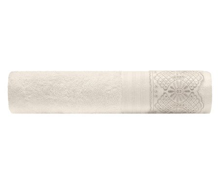 Toalha Banhão Cristal Roma Marfim - 81X150cm | Westwing