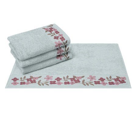 Toalha de Rosto Morgana Azul Mineral - 50X70cm | Westwing