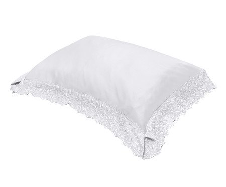 Fronha Cristal Nadine Branco 300 Fios | Westwing