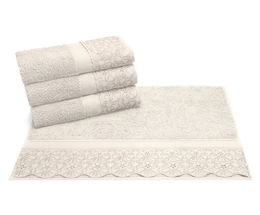 Toalha de Rosto Melody Cris Marfim - 70X140cm, multicolor | WestwingNow