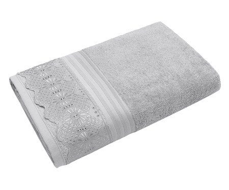 Toalha Banhão Cristal Roma Prata - 81X150cm | Westwing