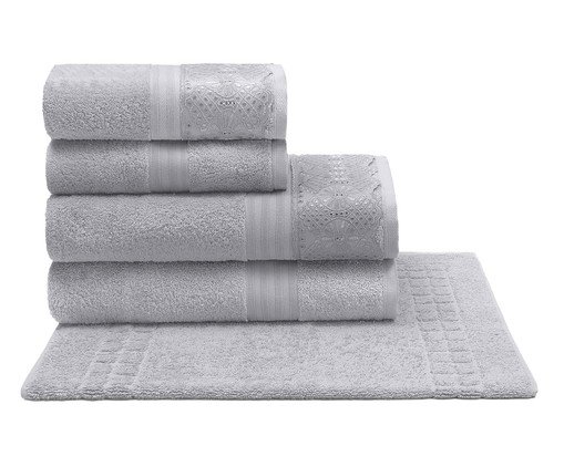 Jogo de Toalhas Cristal Roma Prata -, silver or metallic | WestwingNow