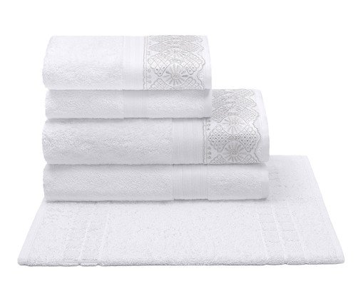 Jogo de Toalhas Cristal Roma Branco -, white | WestwingNow