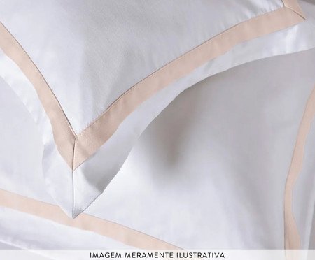 Almofada Vercelli Branco e Rose | Westwing