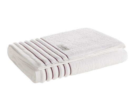 Toalha de Banho Palladio Branca e Marsala, white | WestwingNow