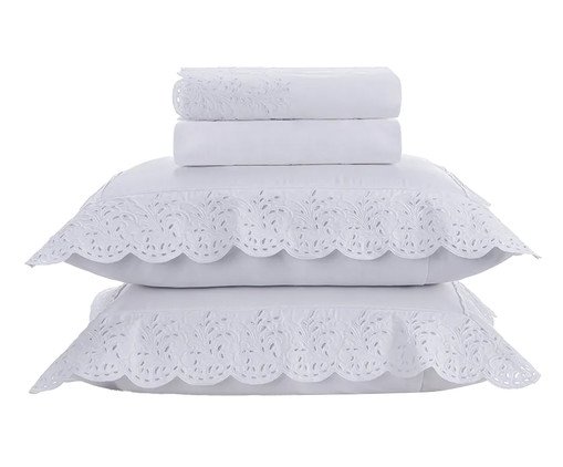 Jogo de Lençol Bargello Branco, white | WestwingNow