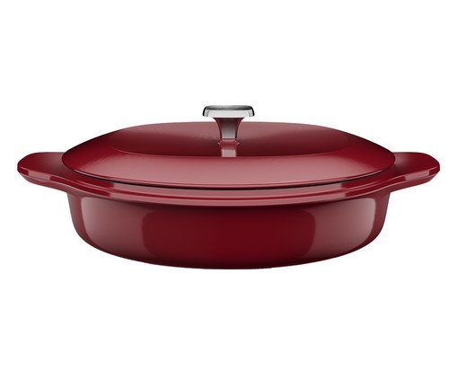 Panela Wok de Ferro Esmaltada, Vermelho | WestwingNow